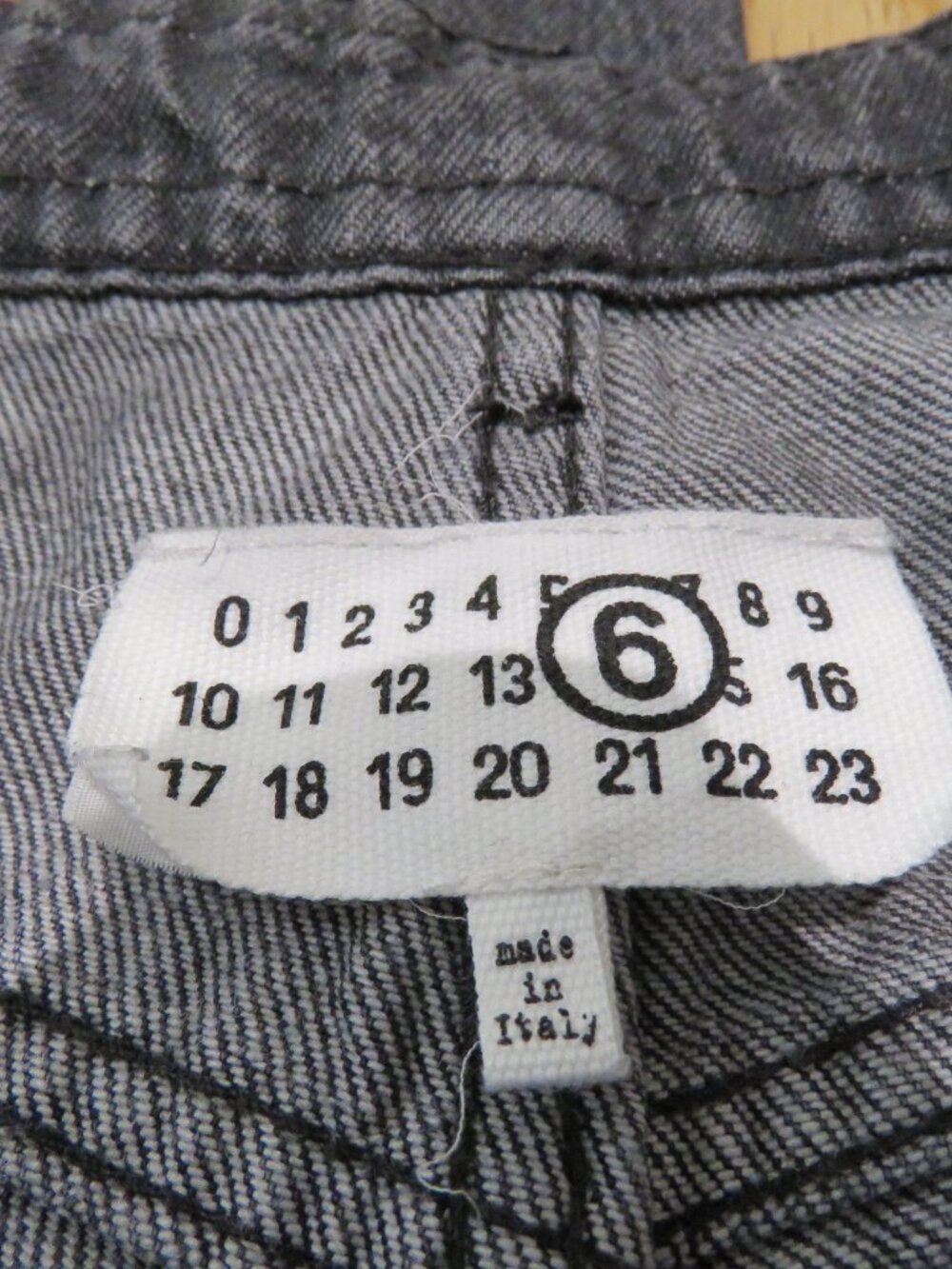 MM6 MAISON MARGIELA Gray Raw Edge Wide Leg Jeans Size 29 Avant Garde Minimalist - Picture 13 of 14